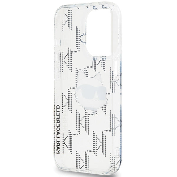 Karl Lagerfeld IML Choupette Head & Monogram case for iPhone 15 Pro - transparent
