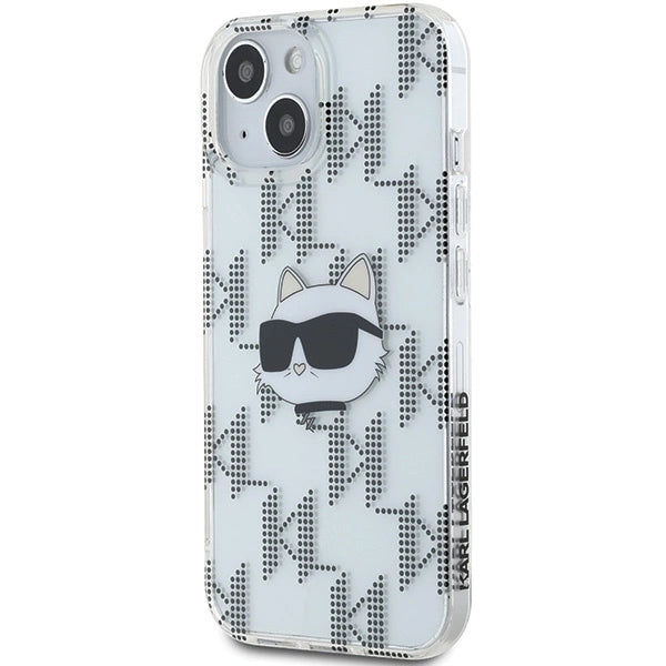 Karl Lagerfeld IML Choupette Head & Monogram case for iPhone 15 / 14 / 13 - transparent