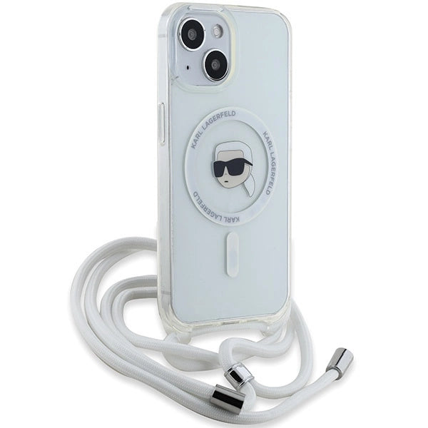 Karl Lagerfeld Crossbody IML Karl Head MagSafe case for iPhone 15 / 14 / 13 - transparent