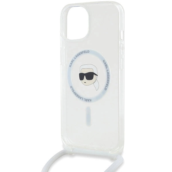 Karl Lagerfeld Crossbody IML Karl Head MagSafe case for iPhone 15 / 14 / 13 - transparent
