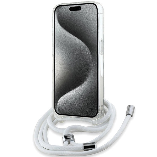 Karl Lagerfeld Crossbody IML Karl Head MagSafe case for iPhone 15 Pro Max - transparent