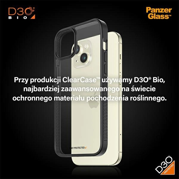 PanzerGlass ClearCase Case til iPhone 15 Plus / 14 Plus med Military Grade Certification - Clear & Black