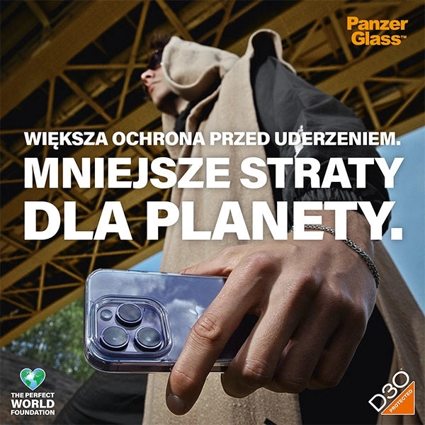 PanzerGlass HardCase med MagSafe med D3O og Military Grade Certification til iPhone 15/14/13 - Transparent