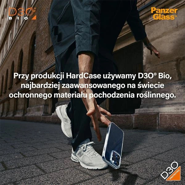 PanzerGlass HardCase med MagSafe med D3O og Military Grade Certified for iPhone 15 Pro - Transparent