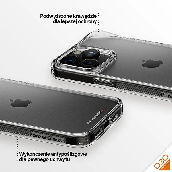 PanzerGlass HardCase med D3O og Military Grade certificering til iPhone 15 Pro Max - gennemsigtig
