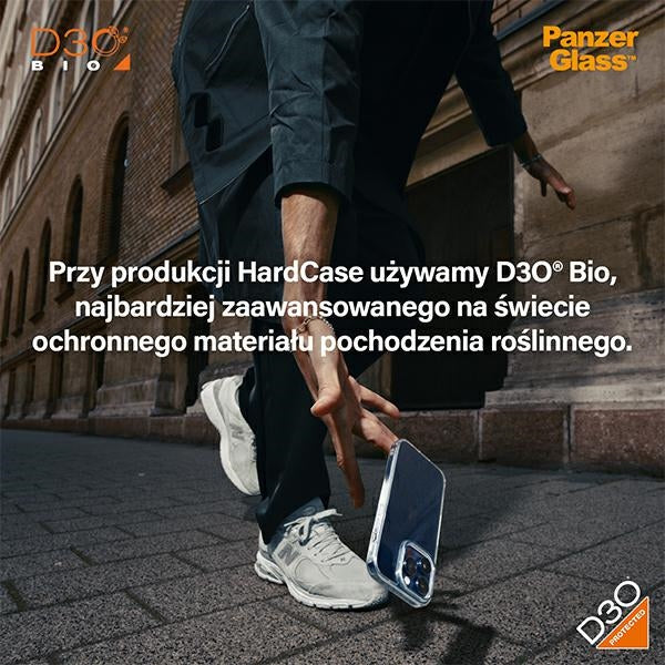 PanzerGlass HardCase med MagSafe med D3O og Military Grade Certified for iPhone 15 Pro Max - Transparent