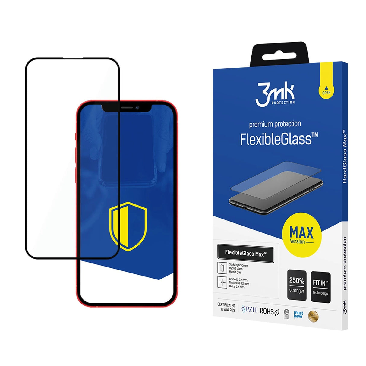 3mk FlexibleGlass MaxTM hybridglas til iPhone 13 mini
