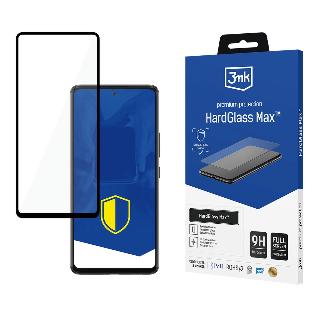 Hærdet glas 9H 3mk HardGlass Max til Samsung Galaxy A53 5G