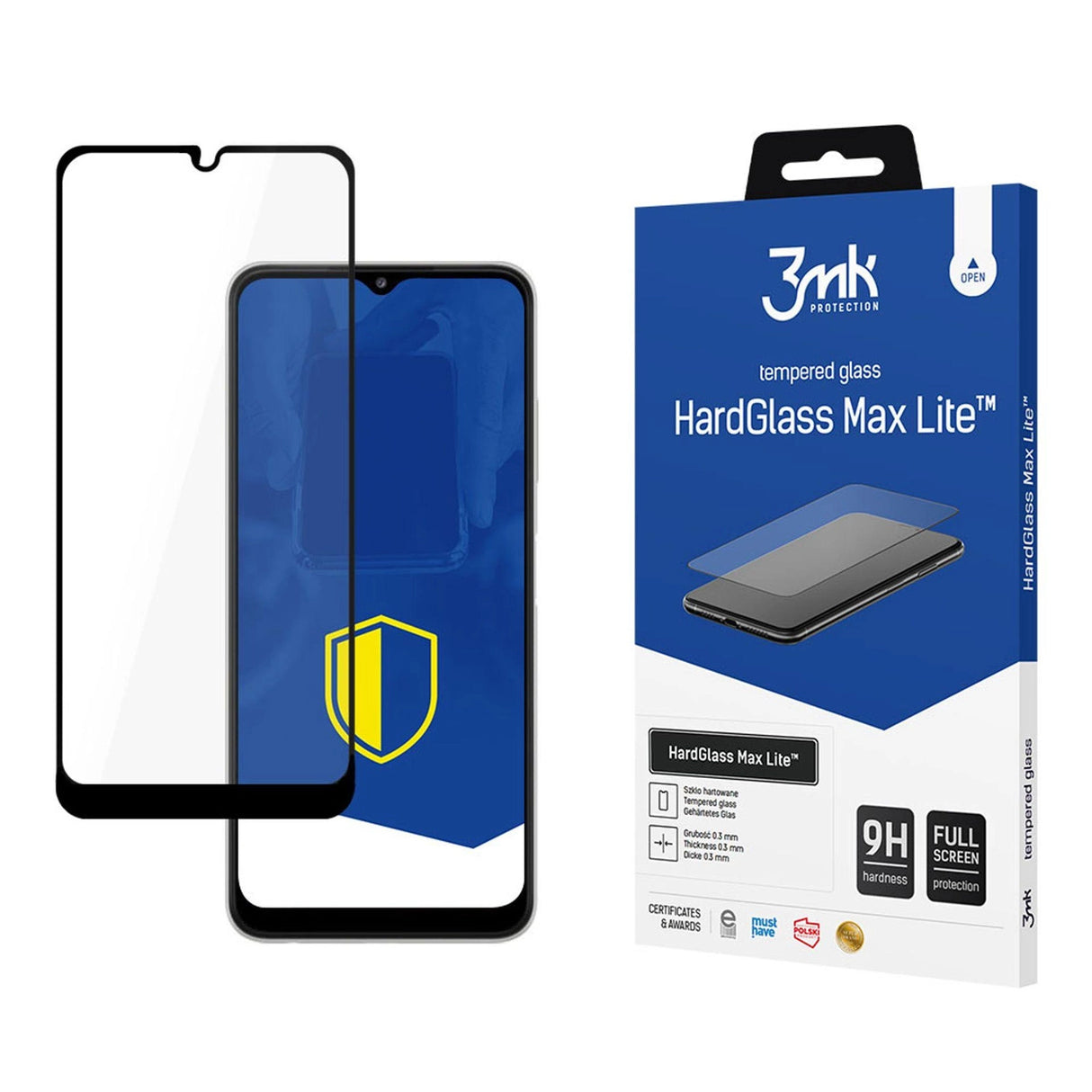 9H 3mk HardGlass Max LiteTM glas til Samsung Galaxy A22 5G