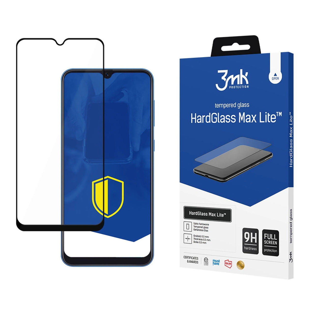 9H 3mk HardGlass Max LiteTM glas til Samsung Galaxy A50