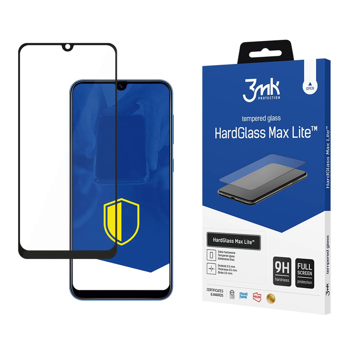 9H 3mk HardGlass Max LiteTM glas til Samsung Galaxy A40