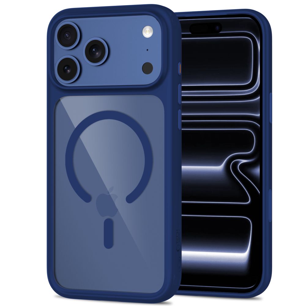 Tech Protect Magone Magsafe Cc + Glas 2 Pak Iphone 17 Pro Max / 18 Pro Max Dyb Blå/Klar
