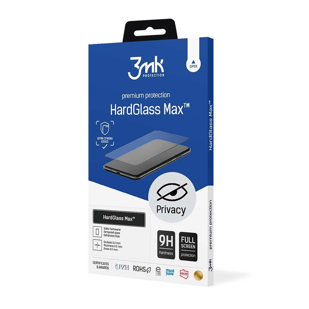 9H 3mk HardGlass Max PrivacyTM privatlivsglas til iPhone Xs