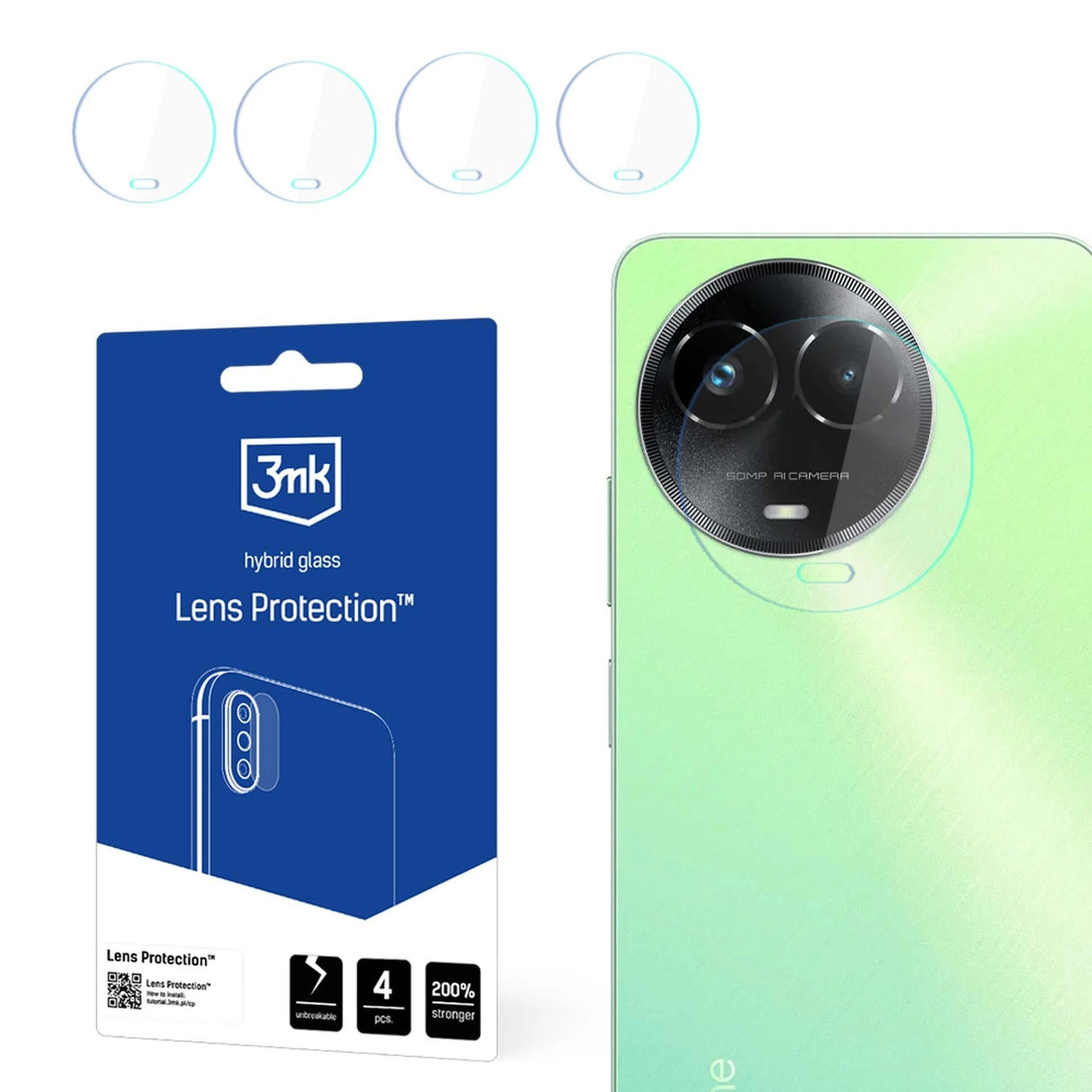 3mk Lens ProtectionTM hybridkameraglas til Realme C67