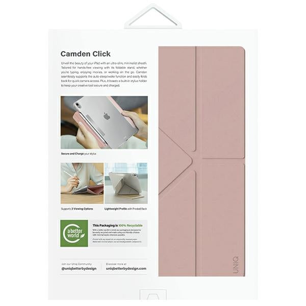 Uniq Camden Click-hylster til iPad Air 13" 2024 - pink