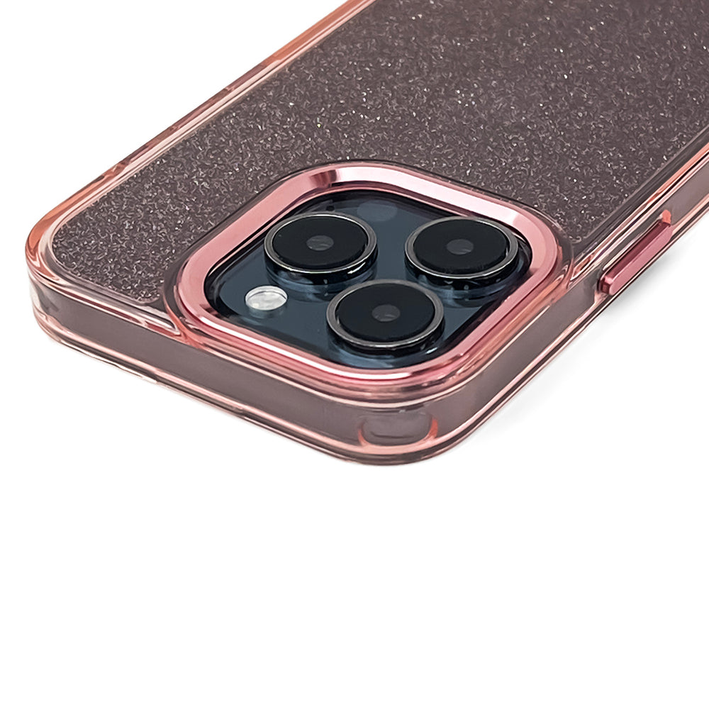 Glitter Case til iPhone 16 Pro Max - pink med glitter