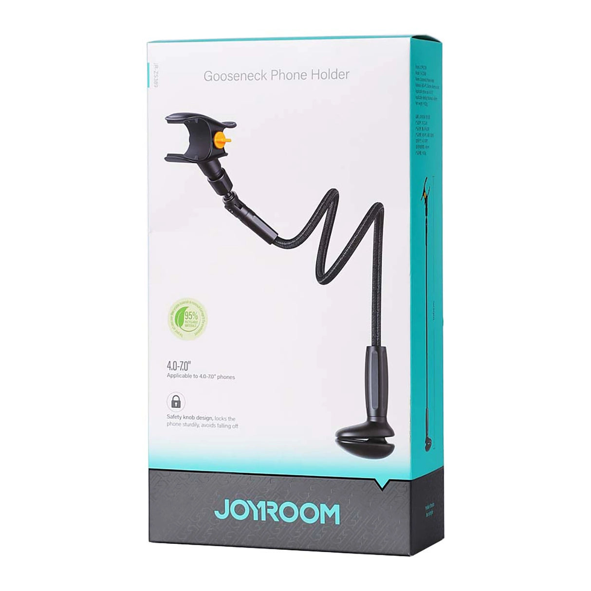 Joyroom JR-ZS389-holder med fleksibel arm til telefon til skrivebord - sort