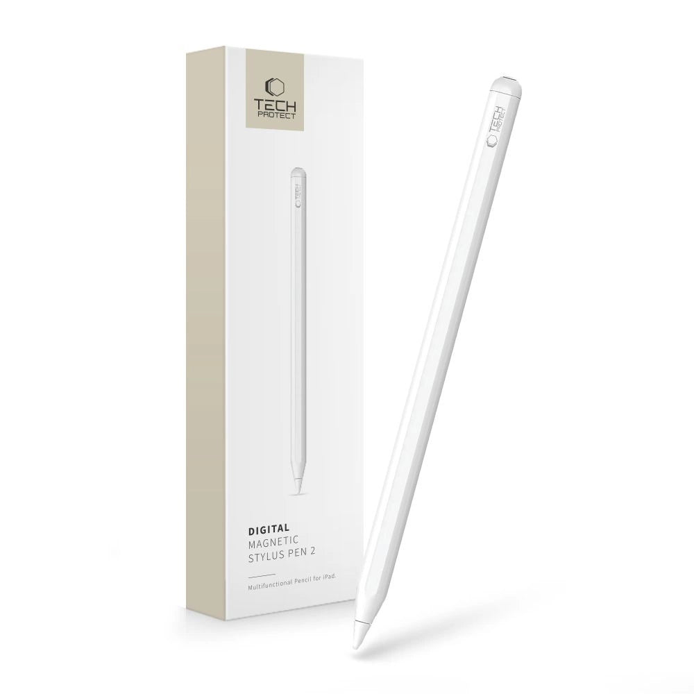 Tech- Protect Digital Magnetic Stylus Pen 2 Magnetisk til iPad Tablet - hvid