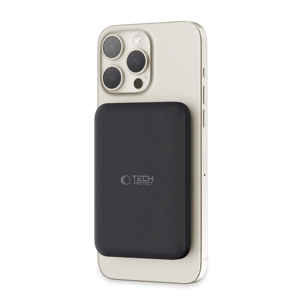Tech-Protect LifeMag PB10 Powerbank with MagSafe 5000mAh 15W USB-C port - black + USB-C cable