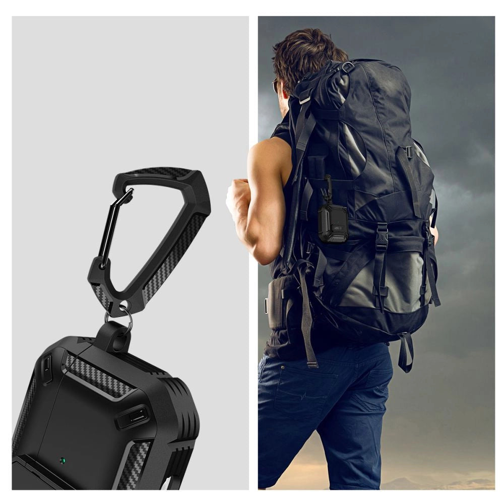 Tech-Protect X-Carbo Case til AirPods Pro 1 / 2 - sort