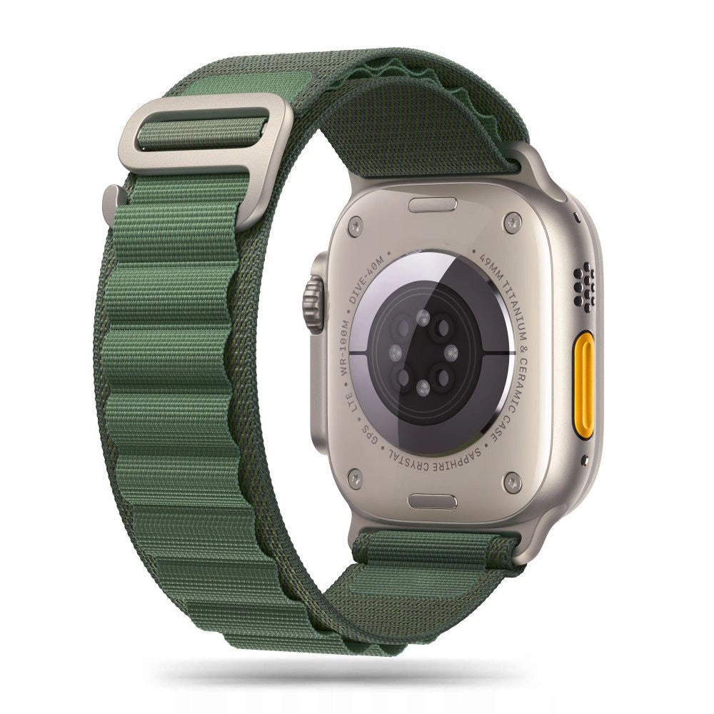 Tech-Protect Nylon Pro Strap til Apple Watch 4 / 5 / 6 / 7 / 8 / 9 / SE / Ultra 1 / 2 (42/44/45/49 mm) - mørkegrøn
