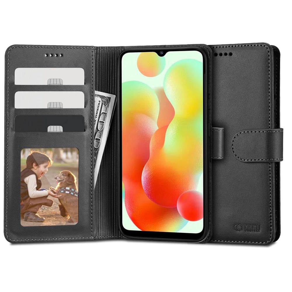 Tech-Protect Wallet-kasse til Xiaomi Redmi 12C - sort