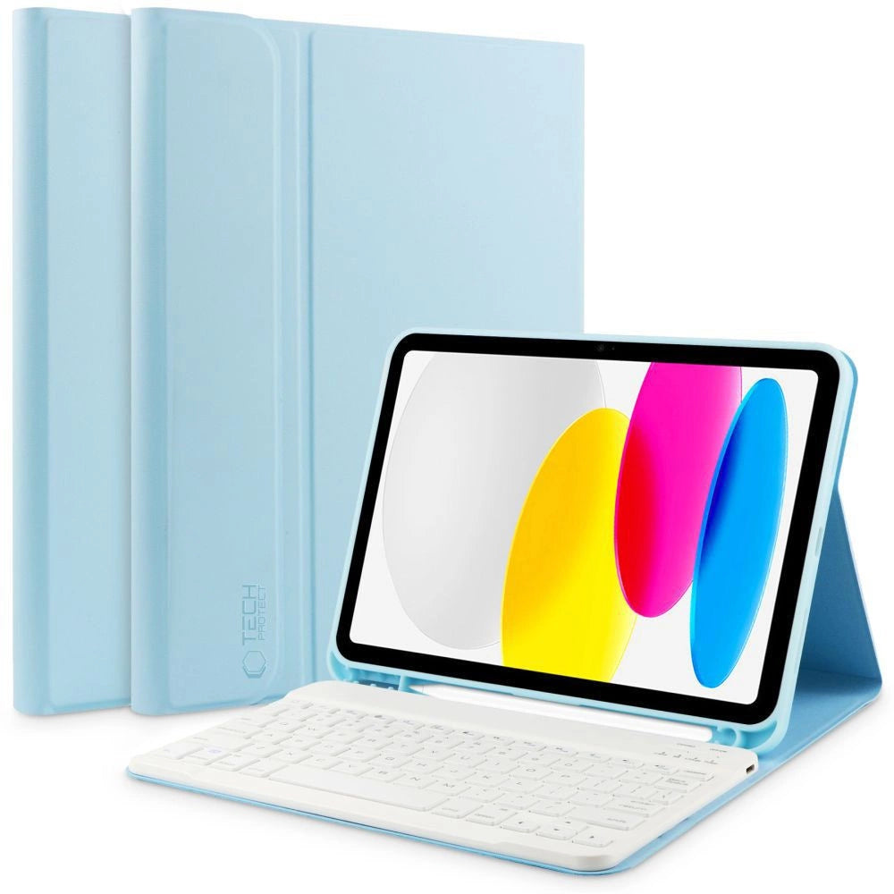 Tech-Protect SC Pen + Keyboard Case med tastatur til iPad 10.9" 2022 - Lysblå