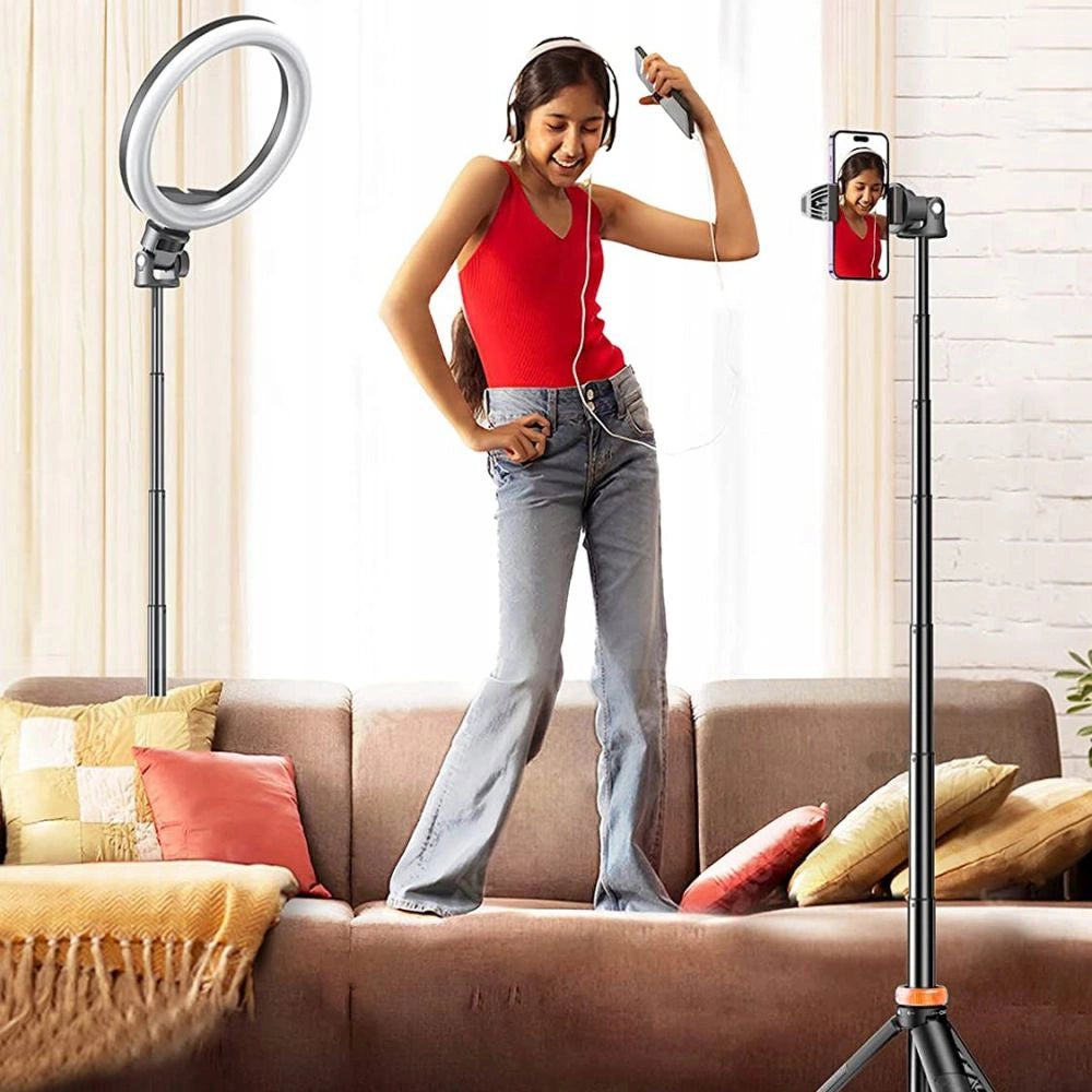 Tech-Protect L03S Bluetooth selfie stick med fjernbetjening, stativ op til 148cm og hoved 180 - sort
