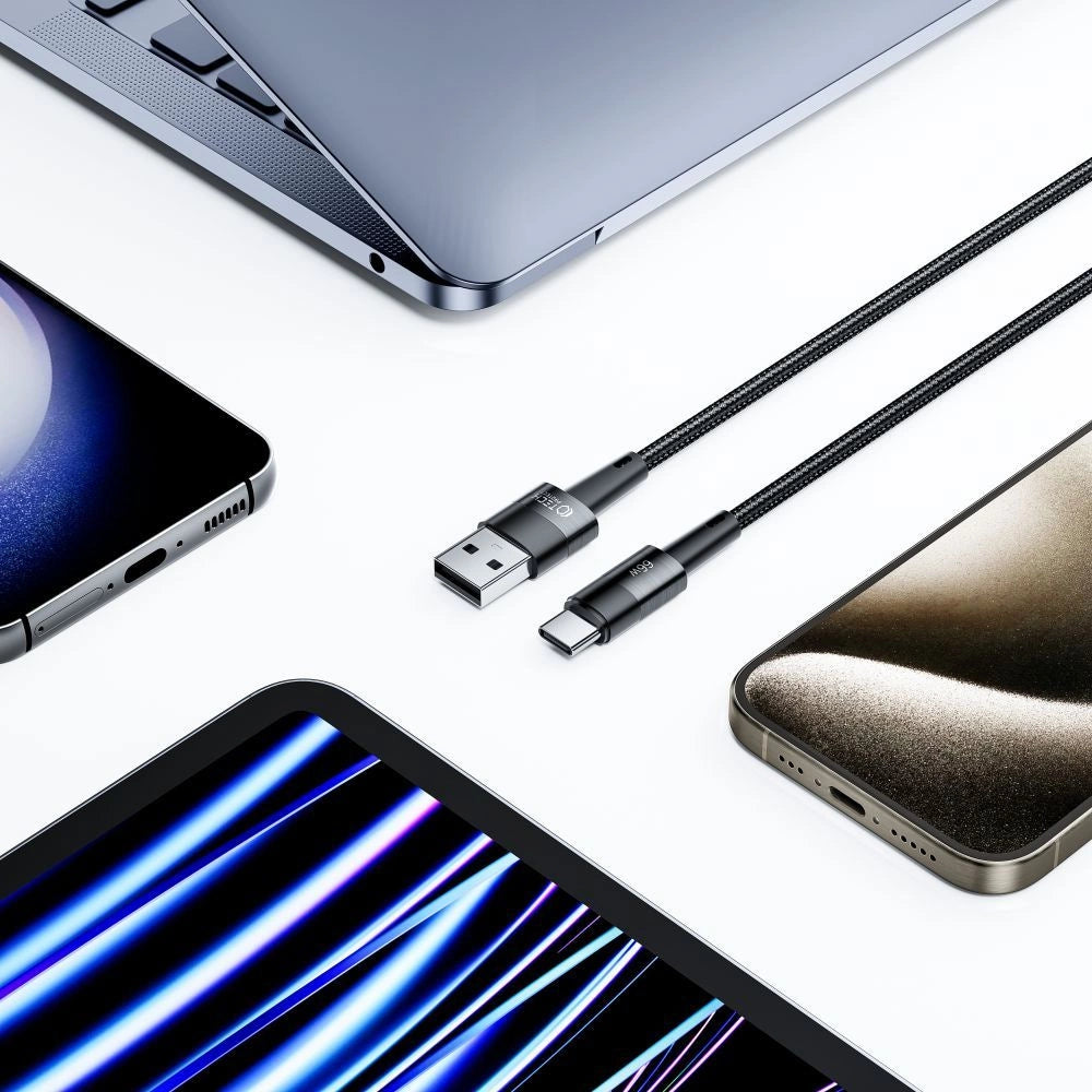 Tech-Protect UltraBoost USB-C / USB-C 66W 6A 2m Kabel - Grå