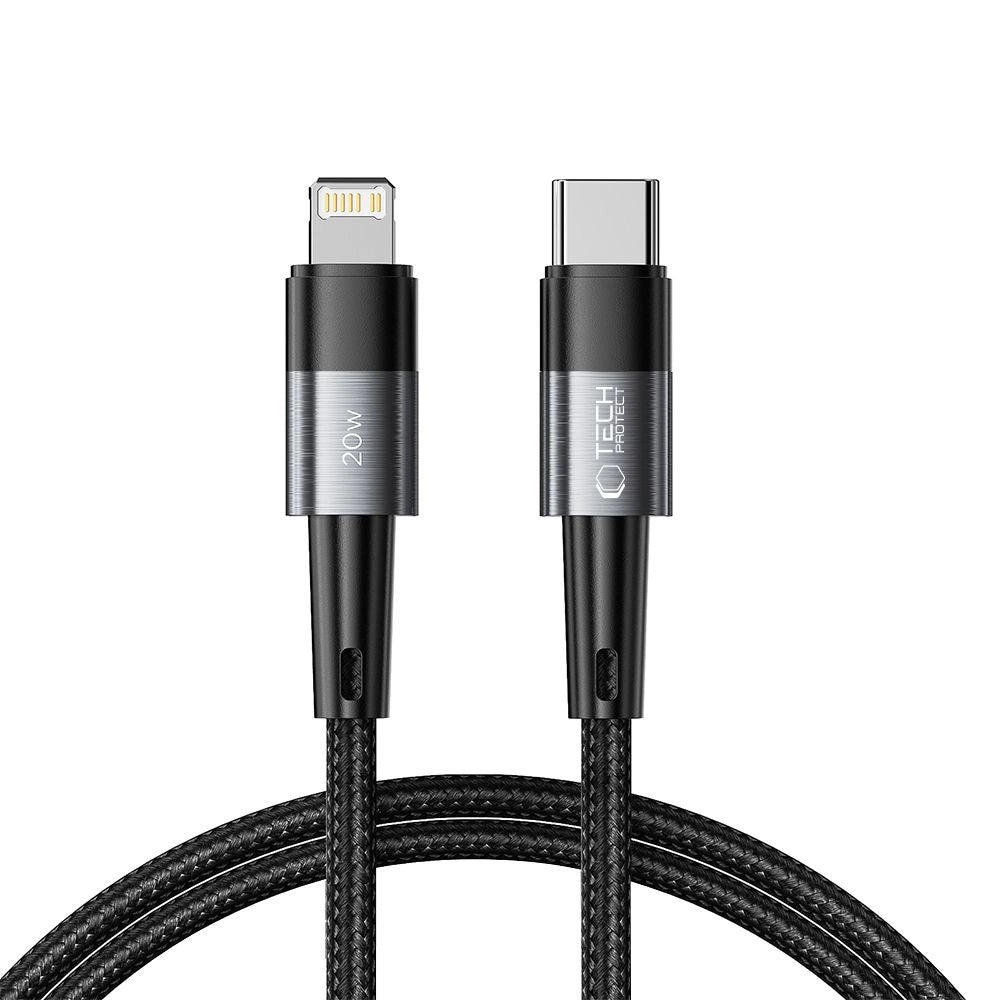 Tech-Protect UltraBoost Lightning / USB-C PD-kabel 20W 3A 1m - grå