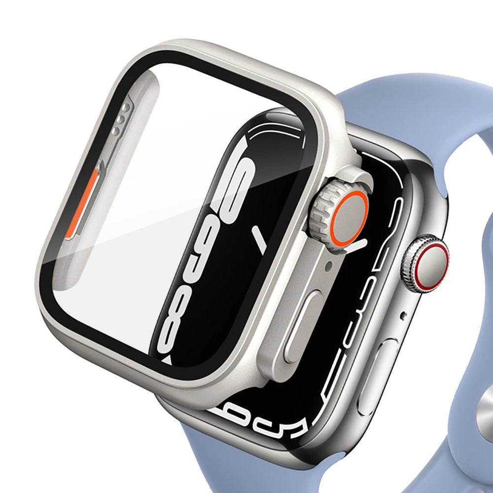 Tech-Protect Defense360-kasse til Apple Watch 7 / 8 / 9 (45 mm) - titanium orange