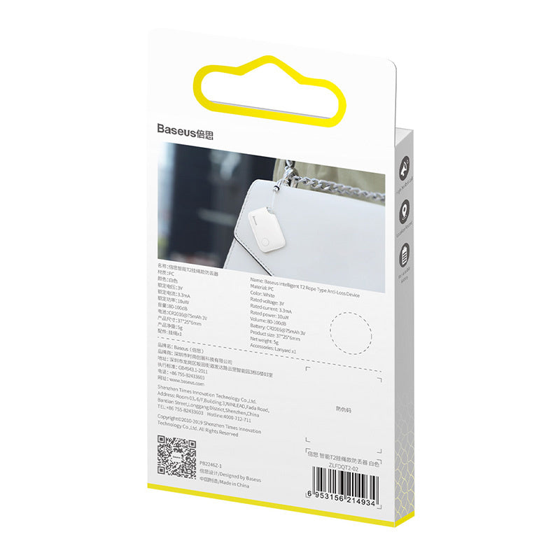 Baseus Intelligent T2-rope-type anti-loss anordning Hvid