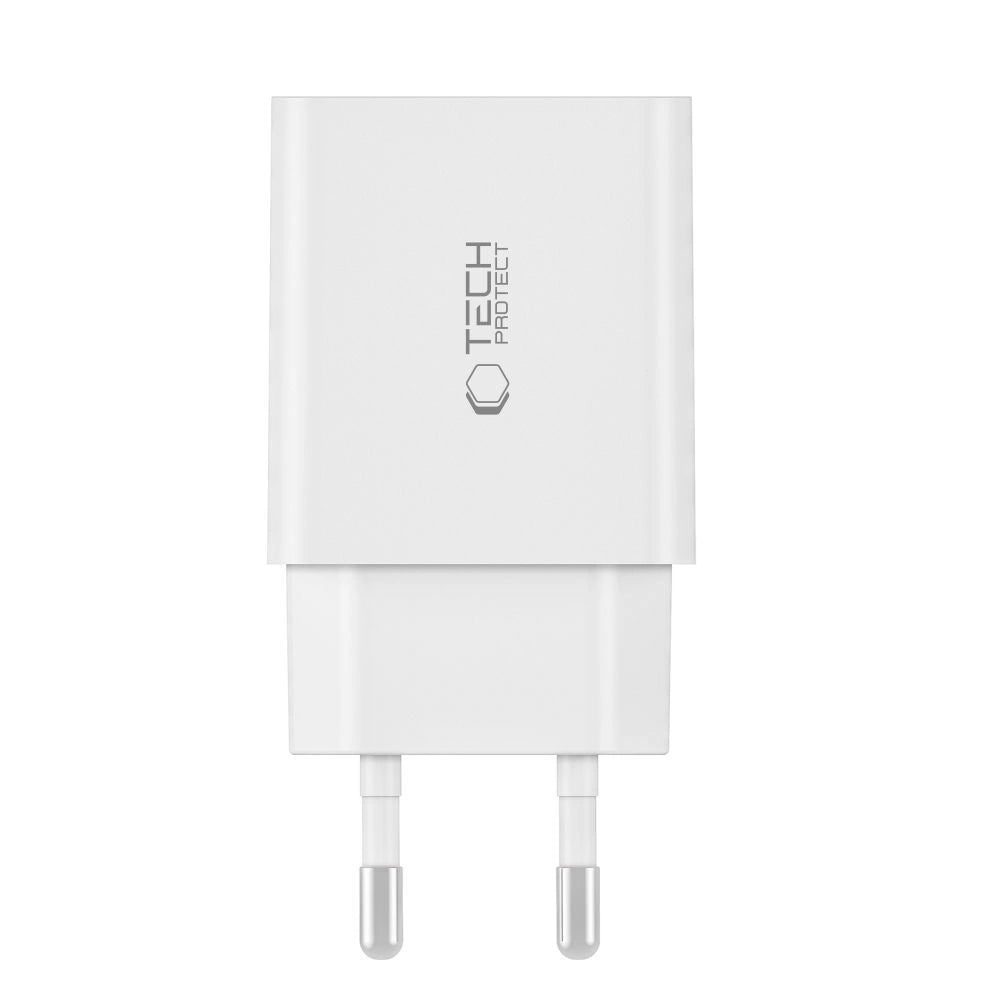 Tech-Protect C35W oplader 2x USB-C PD 35W - hvid