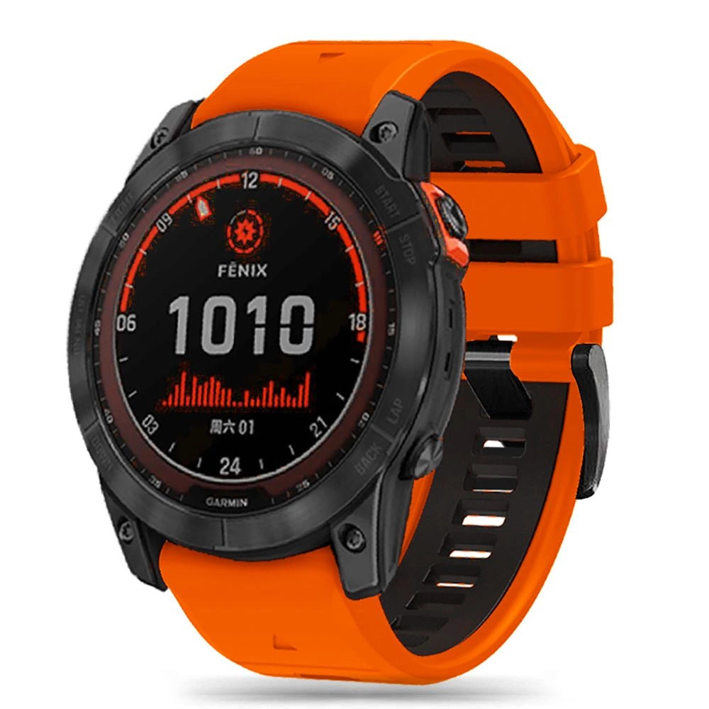 Tech-Protect IconBand Pro Strap til Garmin Fenix 3 / 5X / 3HR / 5X Plus / 6X / 6X Pro / 7X - orange-sort