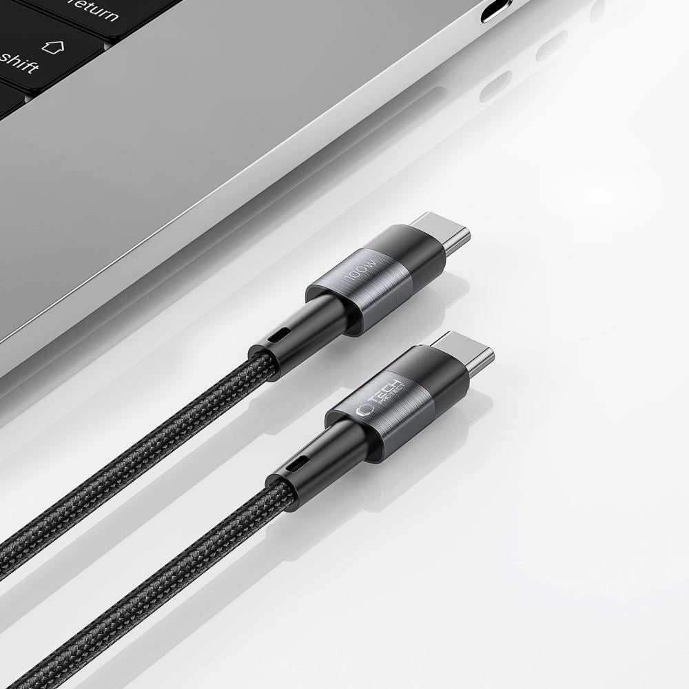 Tech-Protect UltraBoost USB-C / USB-C PD-kabel 100W 5A 0,25m - Grå