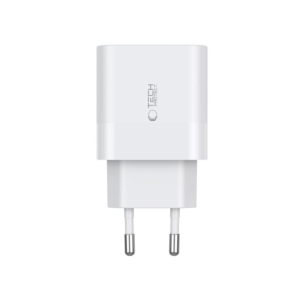 Tech-Protect C20W oplader 2x USB-C PD 20W - hvid