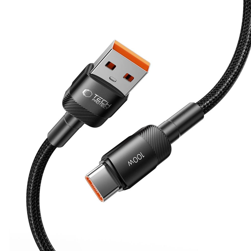 Tech-Protect UltraBoost Evo USB-C / USB-A kabel 100W 5A 0,5m - sort