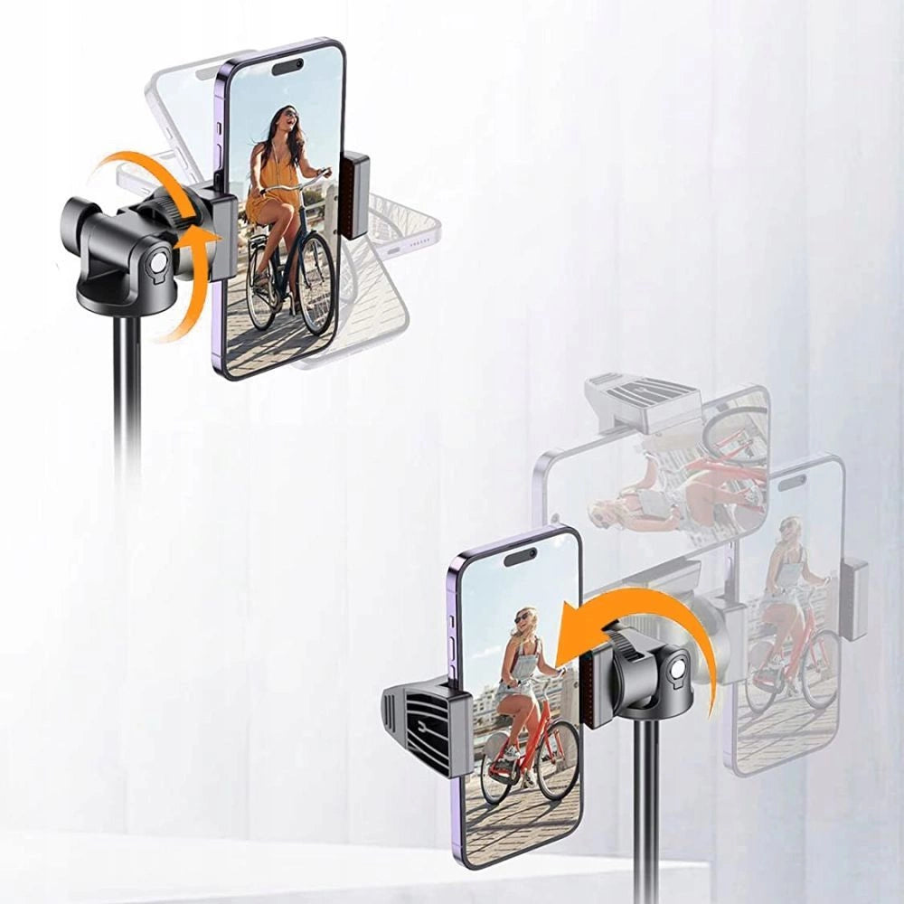 Tech-Protect L03S Bluetooth selfie stick med fjernbetjening, stativ op til 148 cm og 180 hoved - hvid