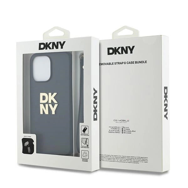 DKNY Wrist Strap Stock Logo Case til iPhone 14 Pro Max - sort