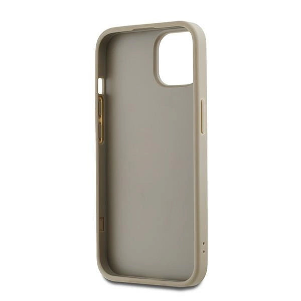 DKNY Wrist Strap Stock Logo Case til iPhone 15 / 14 / 13 - beige