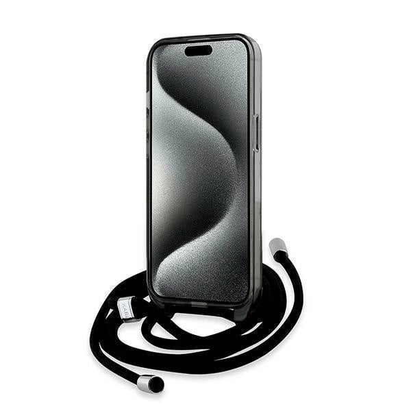 Karl Lagerfeld IML Crossbody Monogram Karl & Choupette Head MagSafe Case til iPhone 15 / 14 / 13 - sort