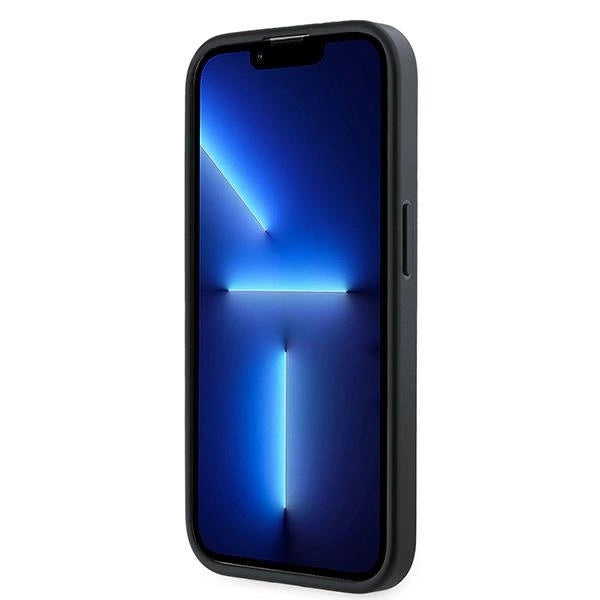 Karl Lagerfeld Diagonal Quilted Script case for iPhone 13 Pro Max - black