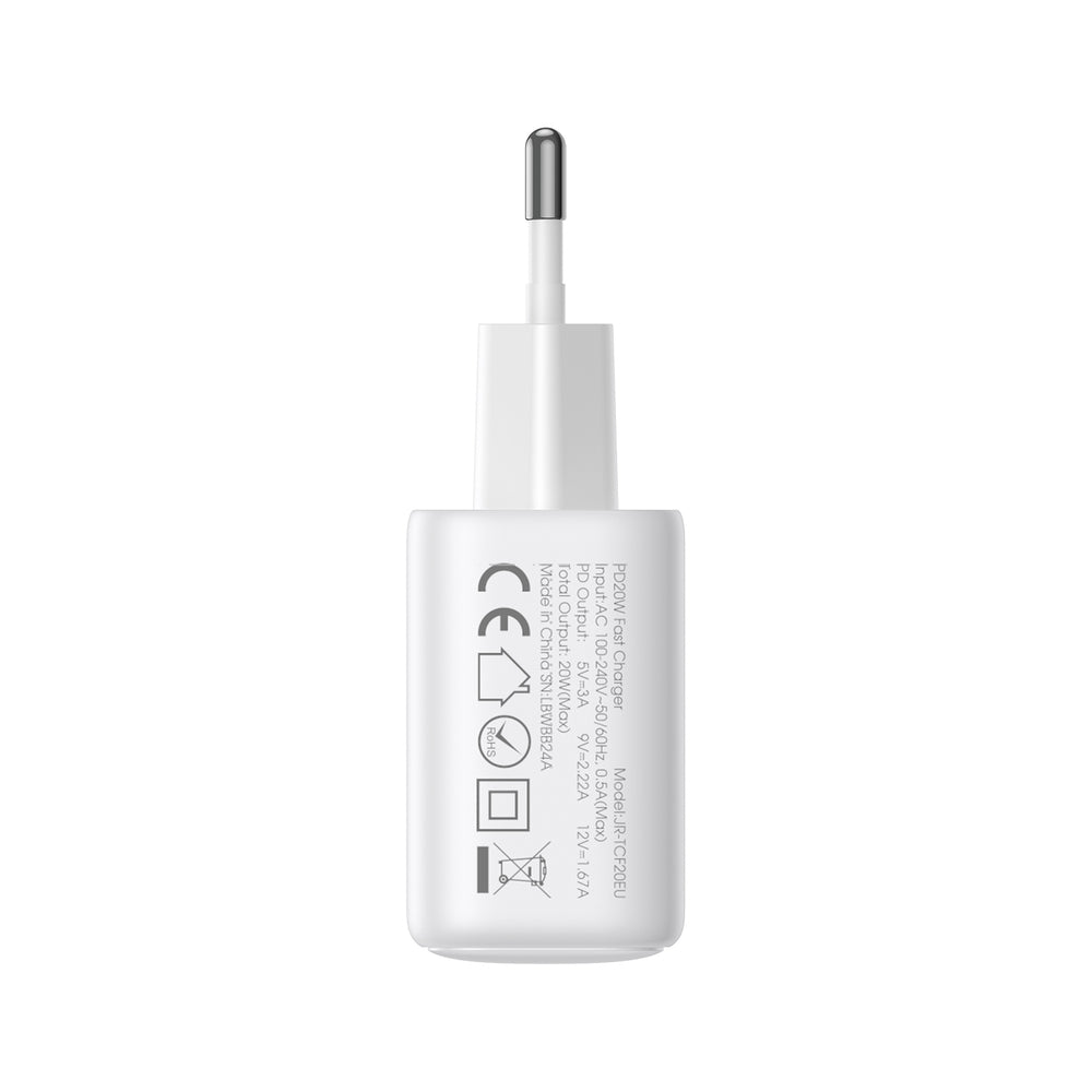 Joyroom JR-TCF21 netværksoplader USB-C / USB-A 20W PD / QC 3.0 - hvid