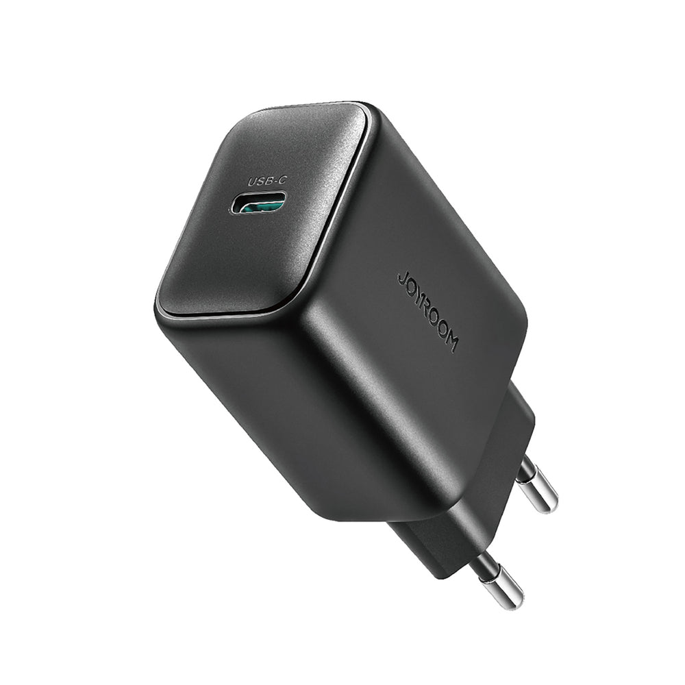 Joyroom JR-TCF23 netværksoplader USB-C 25W SFC / PPS / PD - sort + USB-C / USB-C kabel 1m