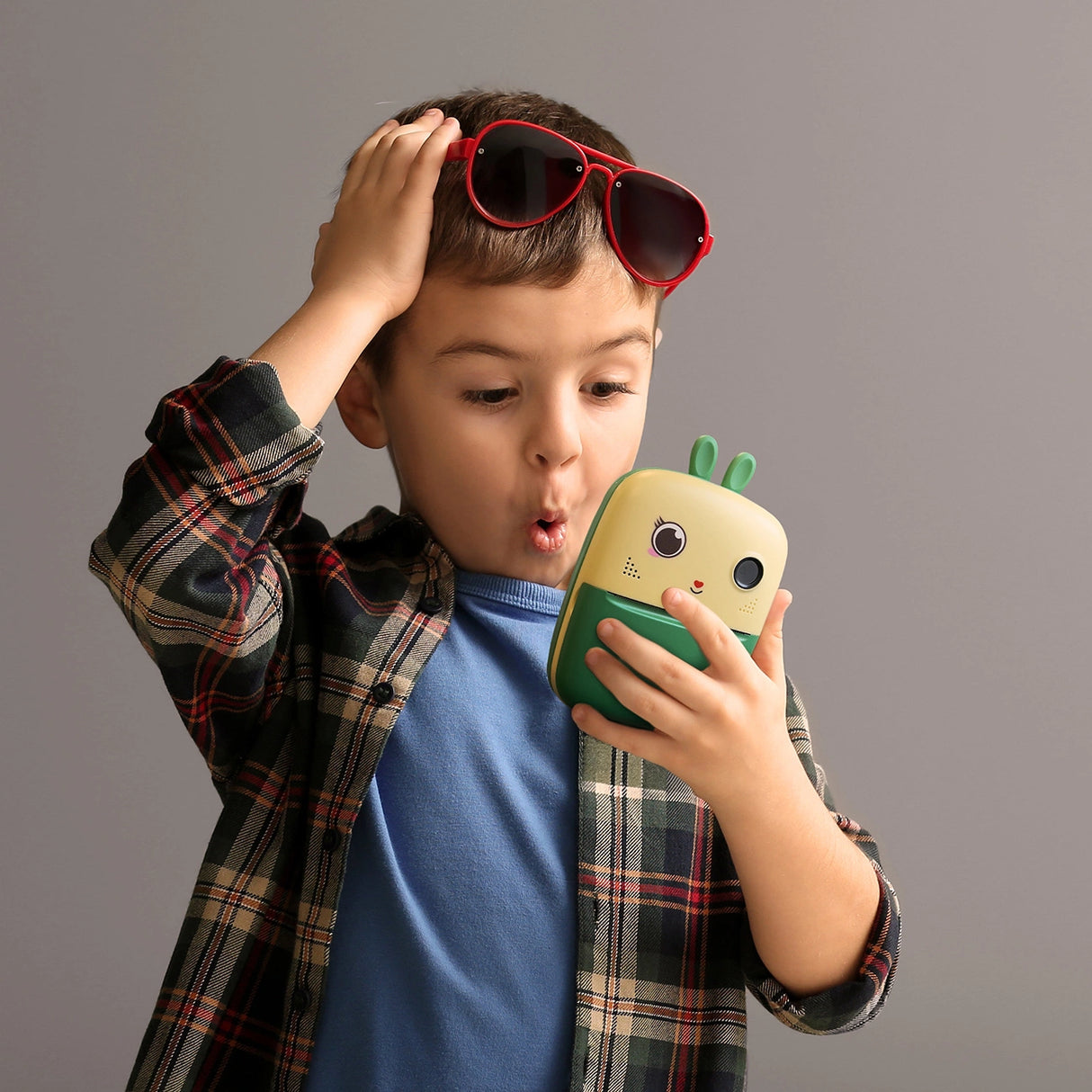 Mini termisk printer til børn med kamera og videokamera - grøn