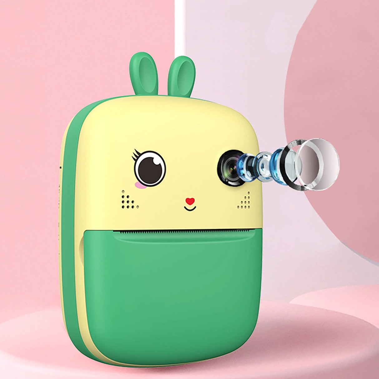 Mini termisk printer til børn med kamera og videokamera - grøn