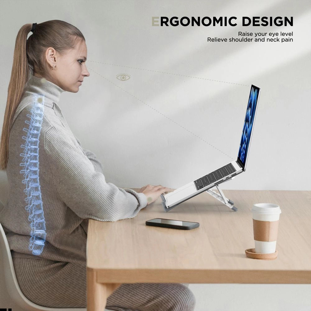 Tech-Protect ULS300 Laptop Stand - Sølv