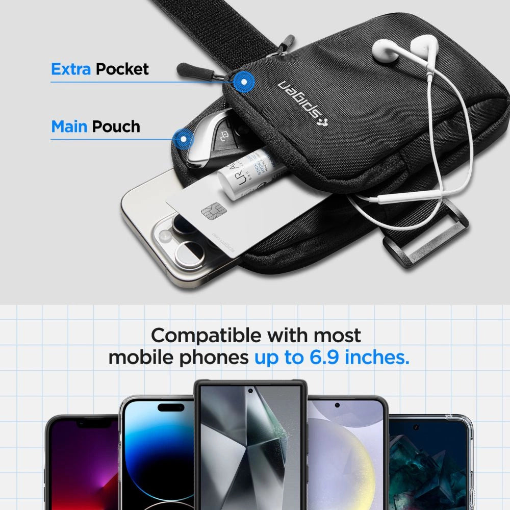 Spigen Dynamic Shield A702 Armbånd - sort