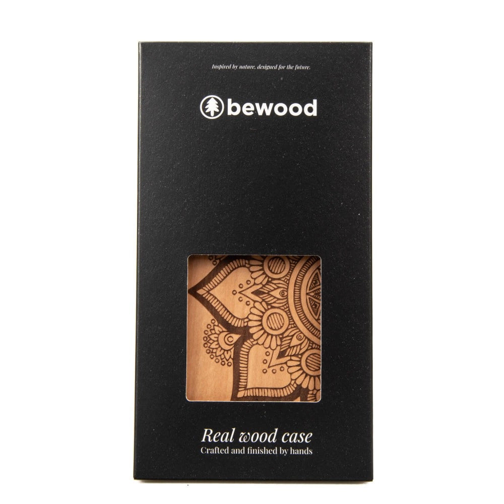 Bewood Mandala Apple Tree Wooden Case til iPhone 14 Plus - lysbrun