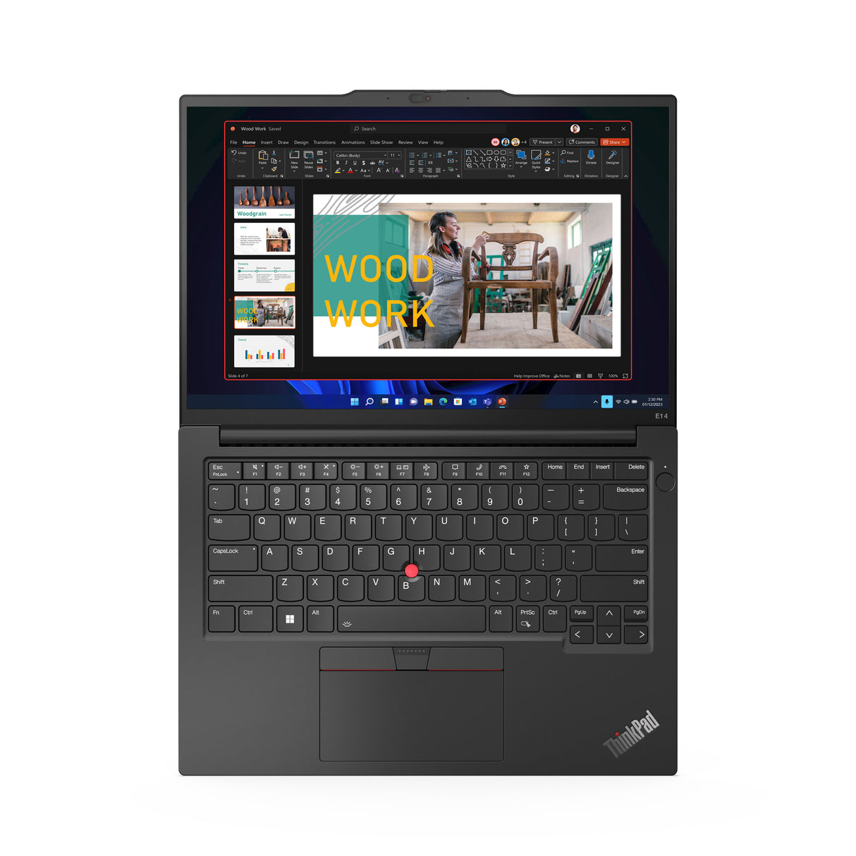 Lenovo ThinkPad E14 Gen 5 (AMD) AMD Ryzen™ 5 7430U Laptop 35,6 cm (14") WUXGA 8 GB DDR4-SDRAM 256 GB SSD Wi-Fi 6 (802.11ax) Windows 11 Pro Nordisk Sort